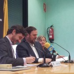 Paz i Junqueras han signat el conveni a l'Ajuntament molinenc // Jose Polo