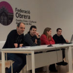 Farré i Blasco acompanyat de representants de la CUP durant la presentació // Jose Polo